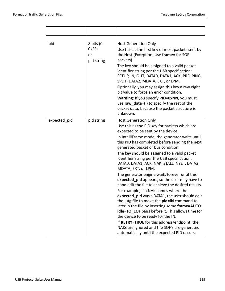 Teledyne LeCroy USB Protocol Suite User Manual (Voyager_Advisor T3_Mercury) User Manual | Page 339 / 414