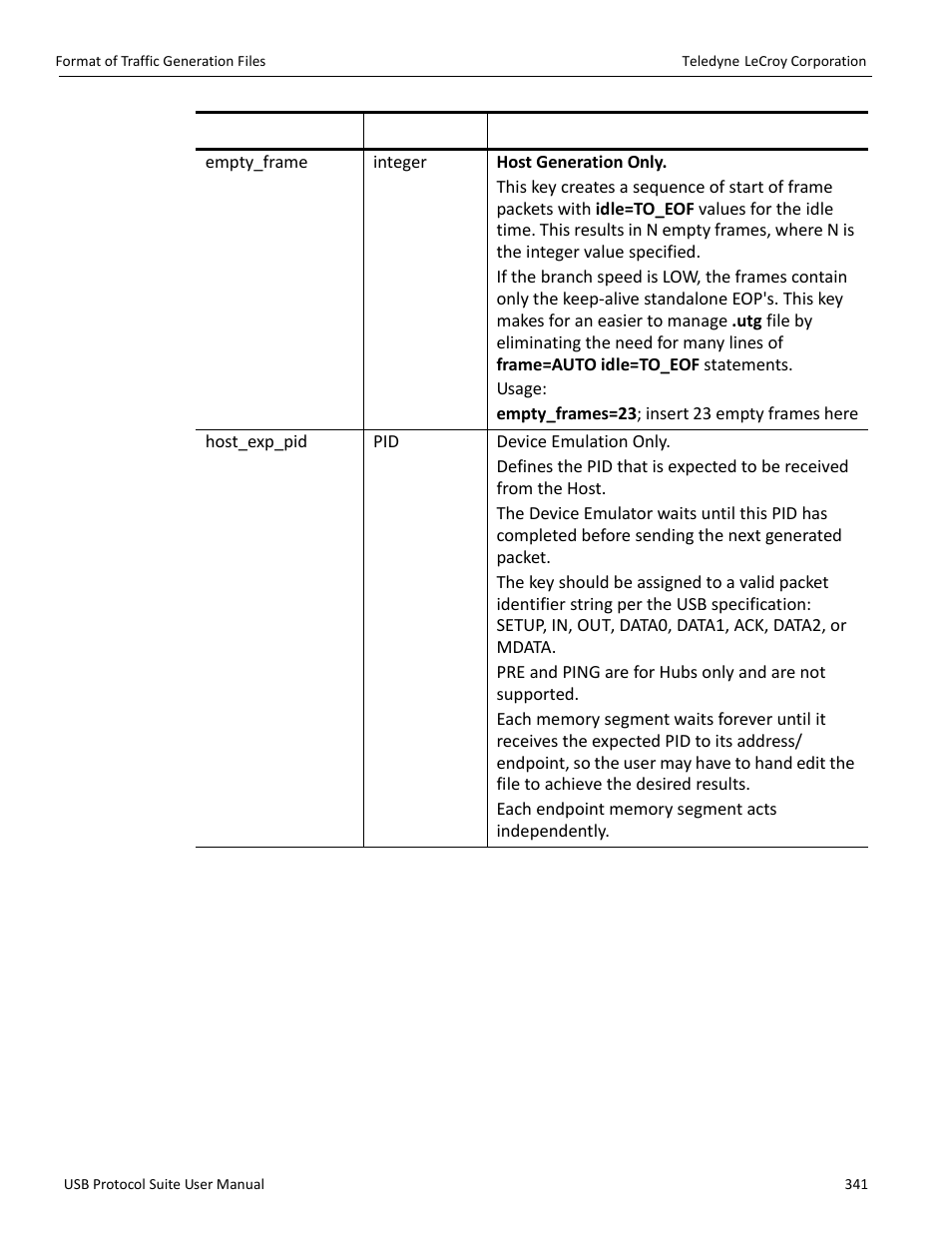 Teledyne LeCroy USB Protocol Suite User Manual (Voyager_Advisor T3_Mercury) User Manual | Page 341 / 414