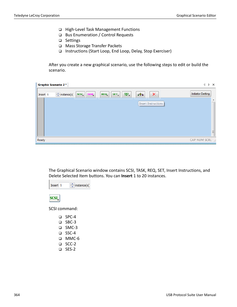 1 graphical scenario window | Teledyne LeCroy USB Protocol Suite User Manual (Voyager_Advisor T3_Mercury) User Manual | Page 364 / 414