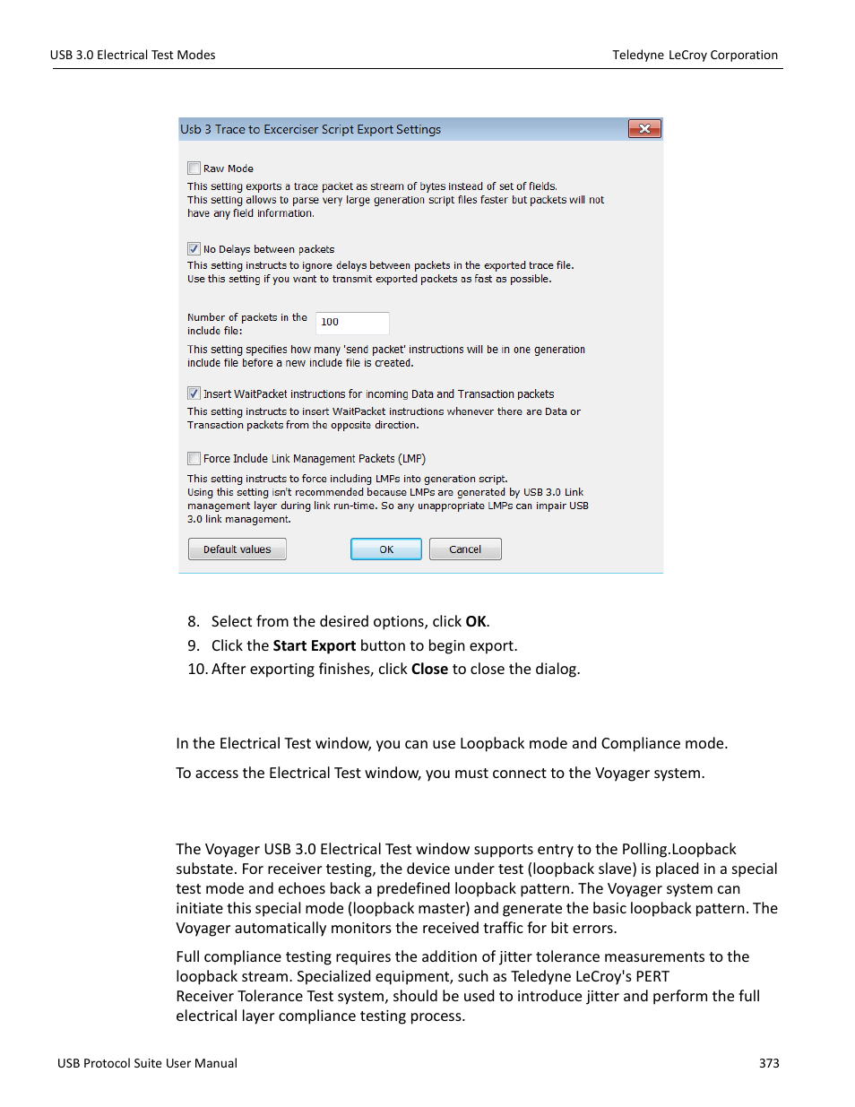 13 usb 3.0 electrical test modes, 1 loopback mode | Teledyne LeCroy USB Protocol Suite User Manual (Voyager_Advisor T3_Mercury) User Manual | Page 373 / 414