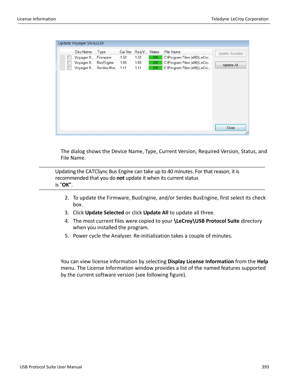 4 license information | Teledyne LeCroy USB Protocol Suite User Manual (Voyager_Advisor T3_Mercury) User Manual | Page 393 / 414