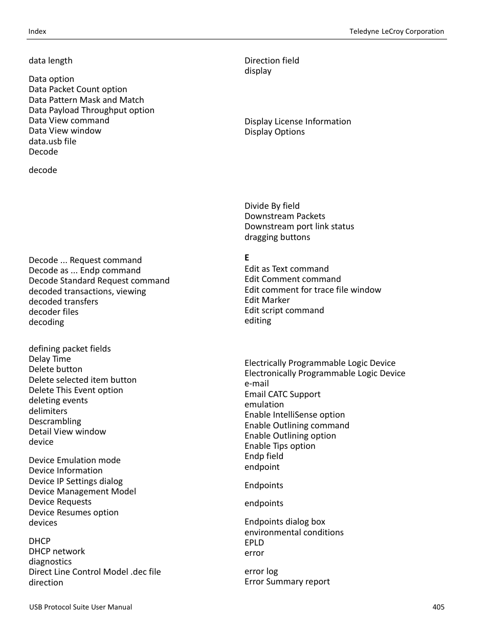 Teledyne LeCroy USB Protocol Suite User Manual (Voyager_Advisor T3_Mercury) User Manual | Page 405 / 414