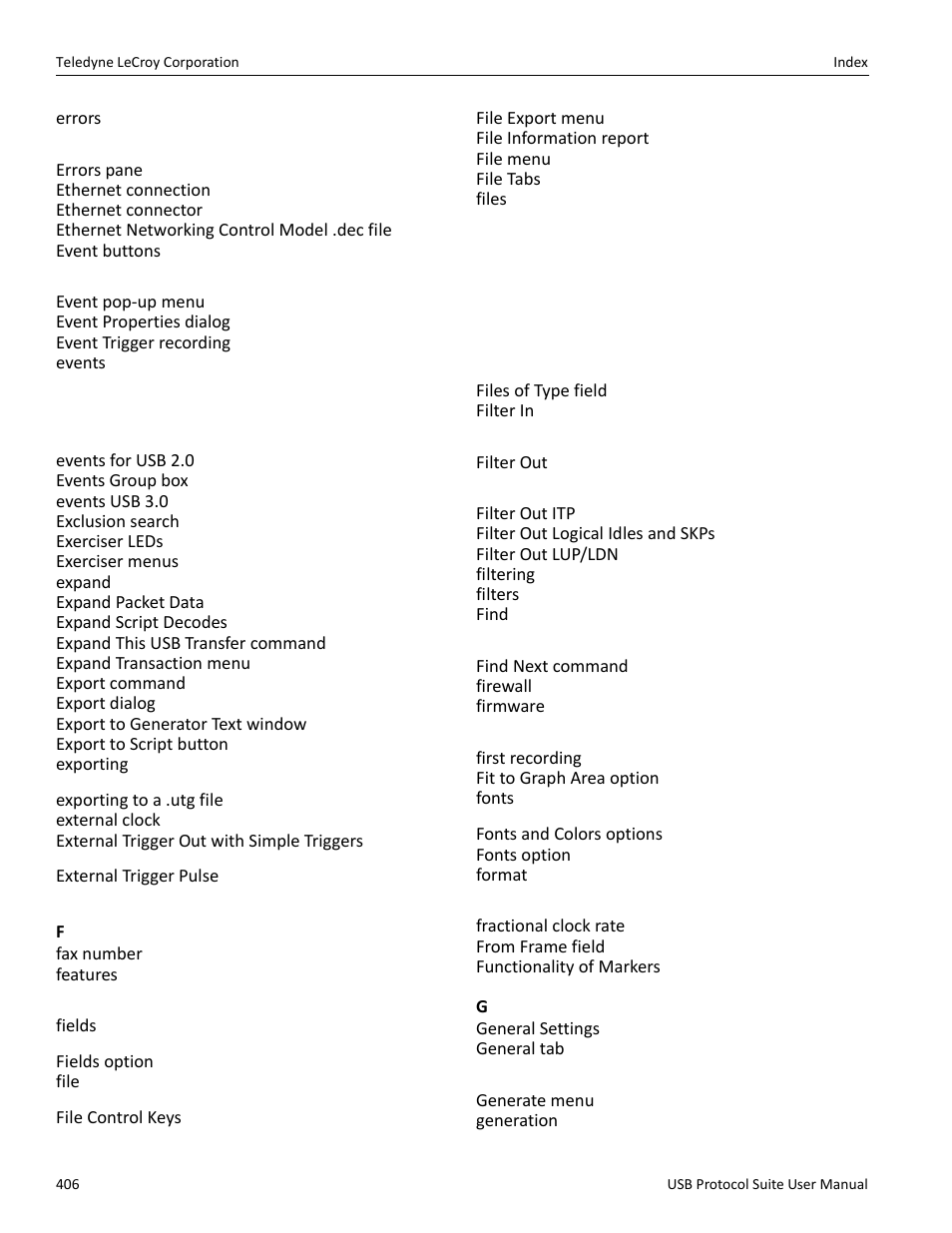 Teledyne LeCroy USB Protocol Suite User Manual (Voyager_Advisor T3_Mercury) User Manual | Page 406 / 414