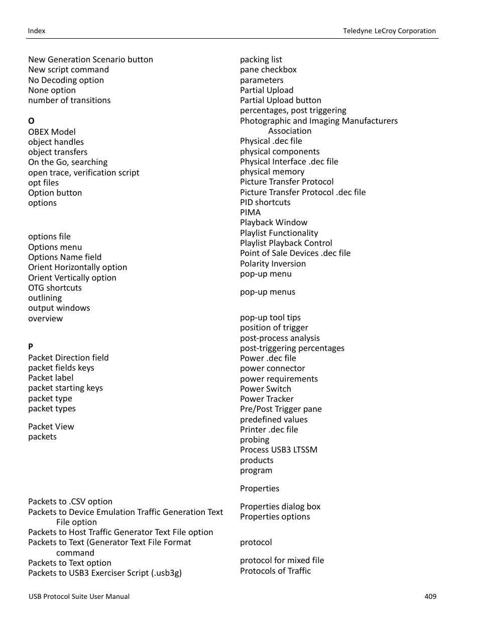 Teledyne LeCroy USB Protocol Suite User Manual (Voyager_Advisor T3_Mercury) User Manual | Page 409 / 414