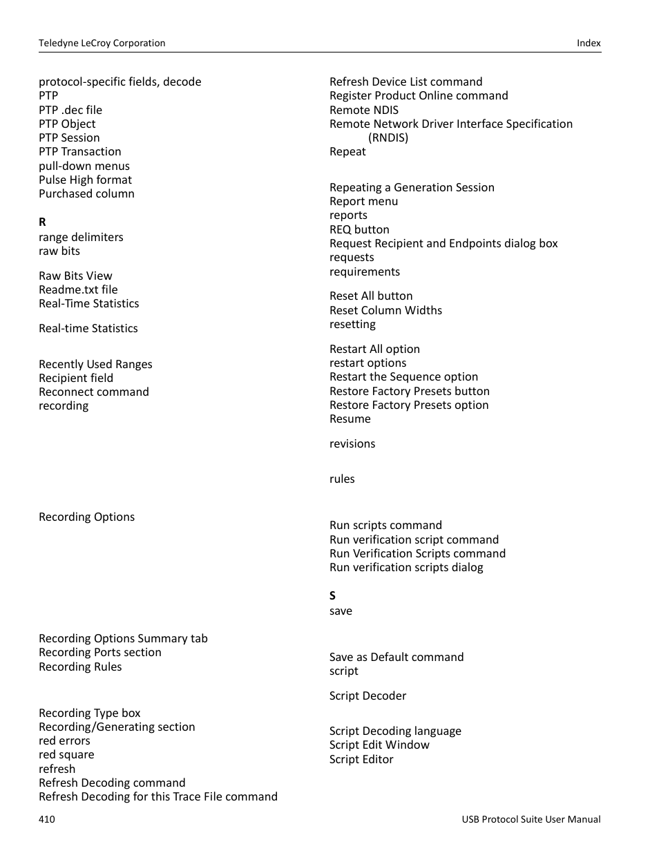 Teledyne LeCroy USB Protocol Suite User Manual (Voyager_Advisor T3_Mercury) User Manual | Page 410 / 414