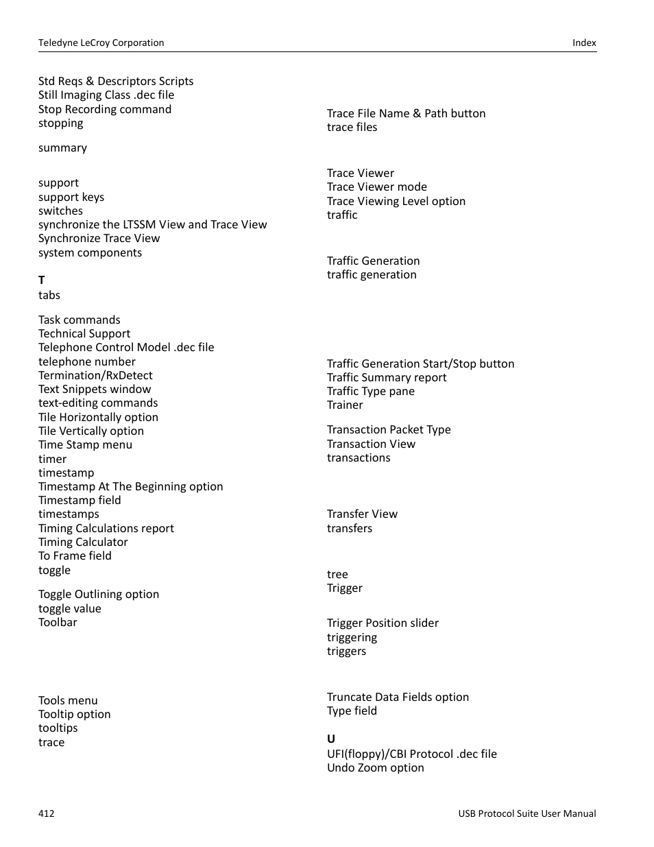 Teledyne LeCroy USB Protocol Suite User Manual (Voyager_Advisor T3_Mercury) User Manual | Page 412 / 414