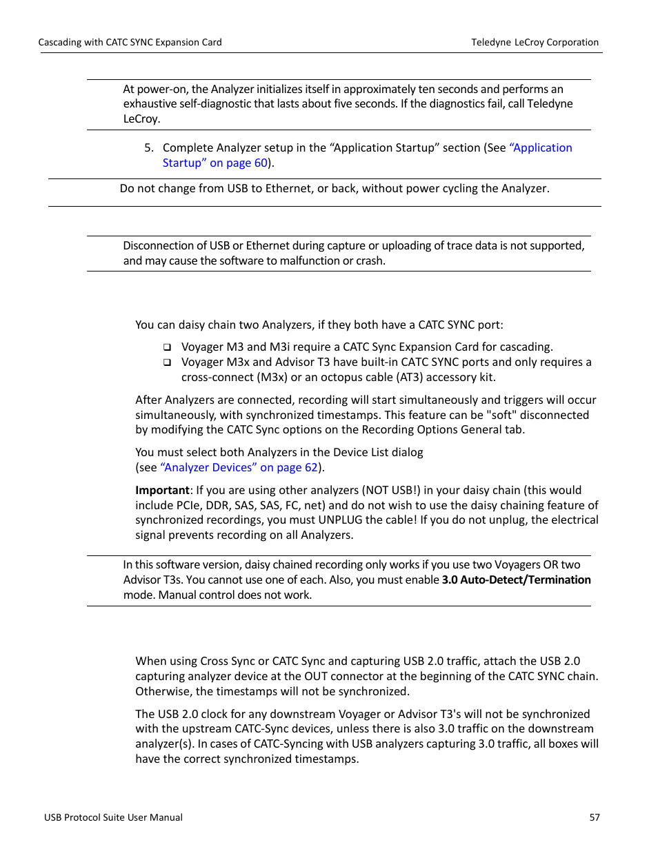4 cascading with catc sync expansion card | Teledyne LeCroy USB Protocol Suite User Manual (Voyager_Advisor T3_Mercury) User Manual | Page 57 / 414