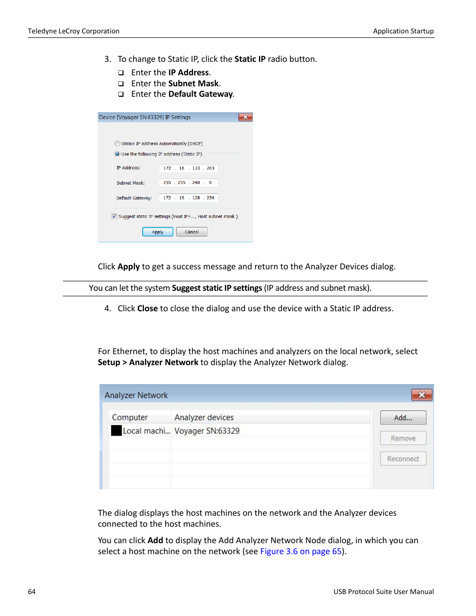 4 analyzer network | Teledyne LeCroy USB Protocol Suite User Manual (Voyager_Advisor T3_Mercury) User Manual | Page 64 / 414