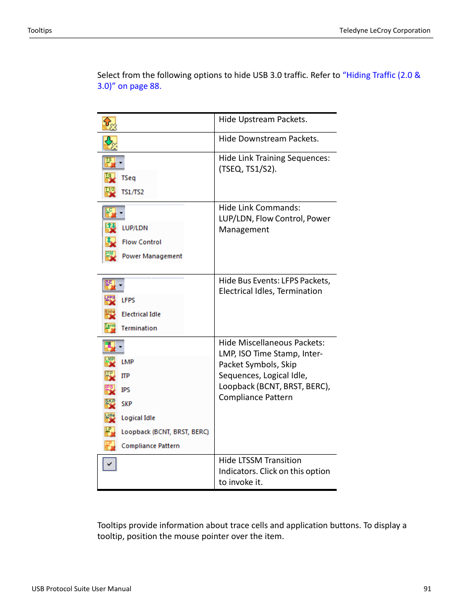 4 tooltips | Teledyne LeCroy USB Protocol Suite User Manual (Voyager_Advisor T3_Mercury) User Manual | Page 91 / 414