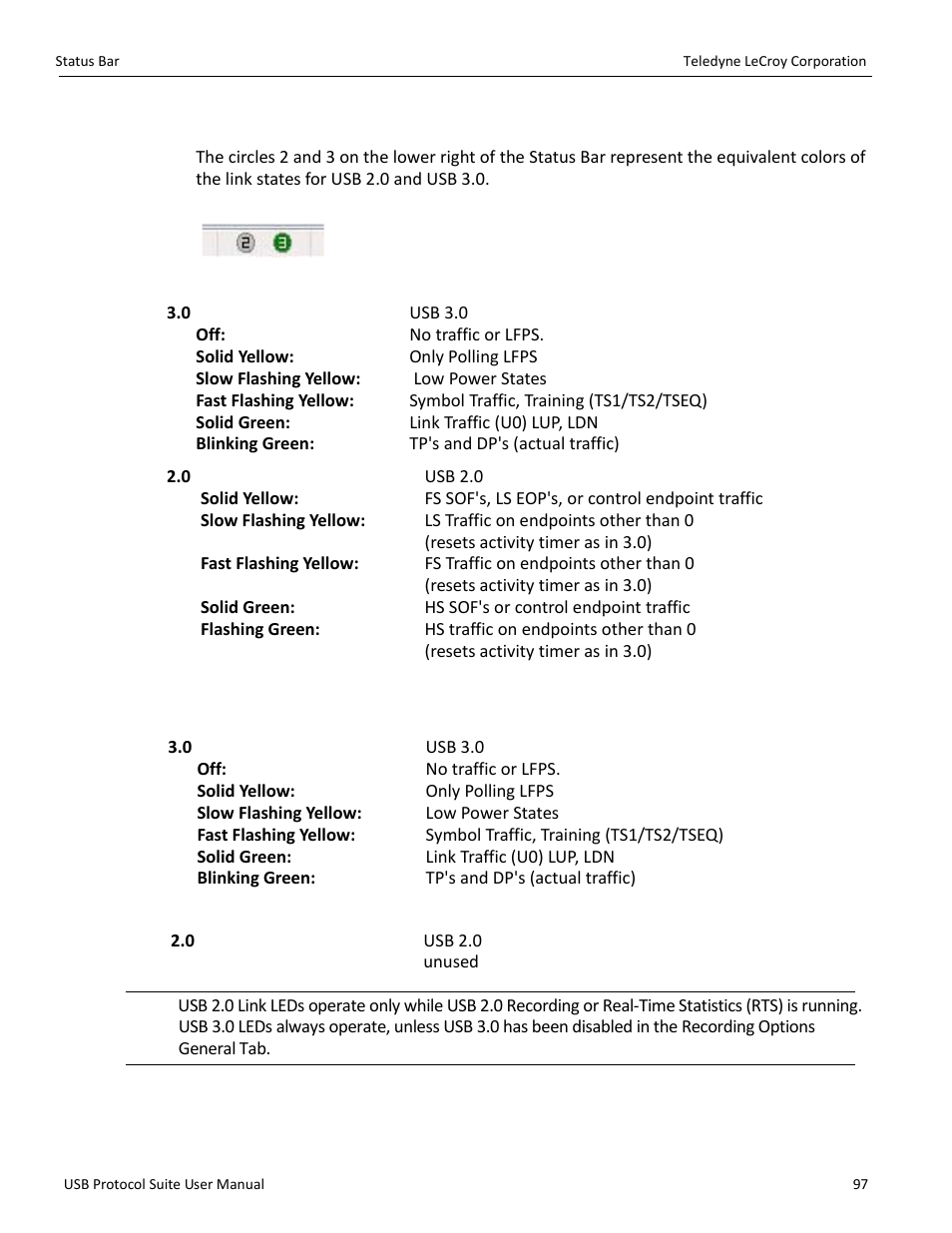 6 link status | Teledyne LeCroy USB Protocol Suite User Manual (Voyager_Advisor T3_Mercury) User Manual | Page 97 / 414
