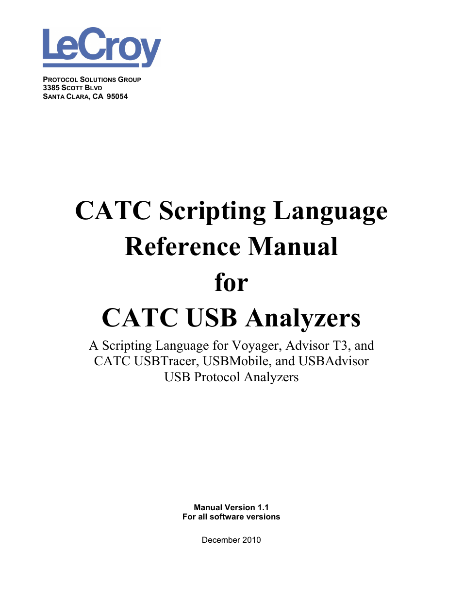 Teledyne LeCroy USB Script Decode Manual User Manual | 90 pages