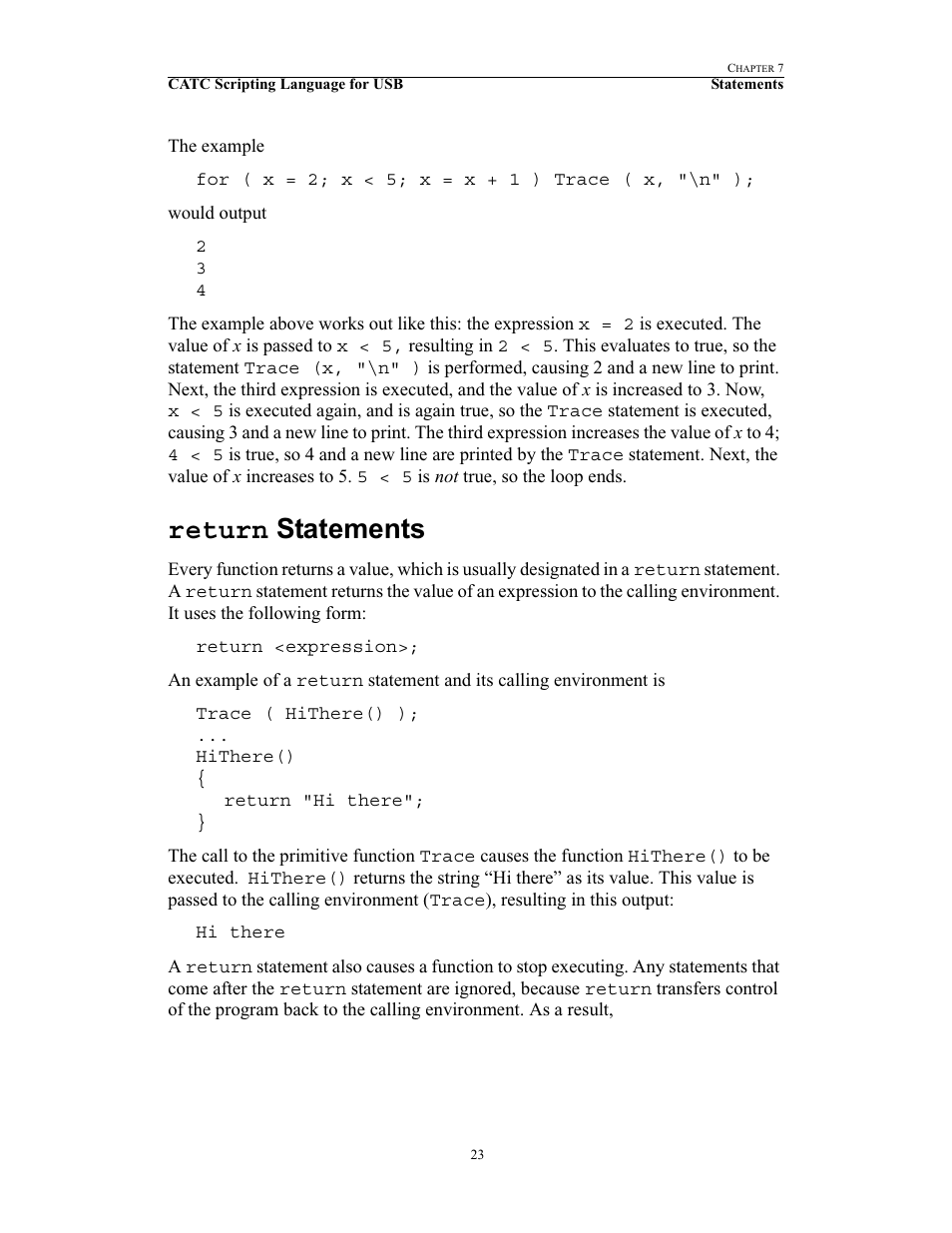Return statements | Teledyne LeCroy USB Script Decode Manual User Manual | Page 29 / 90