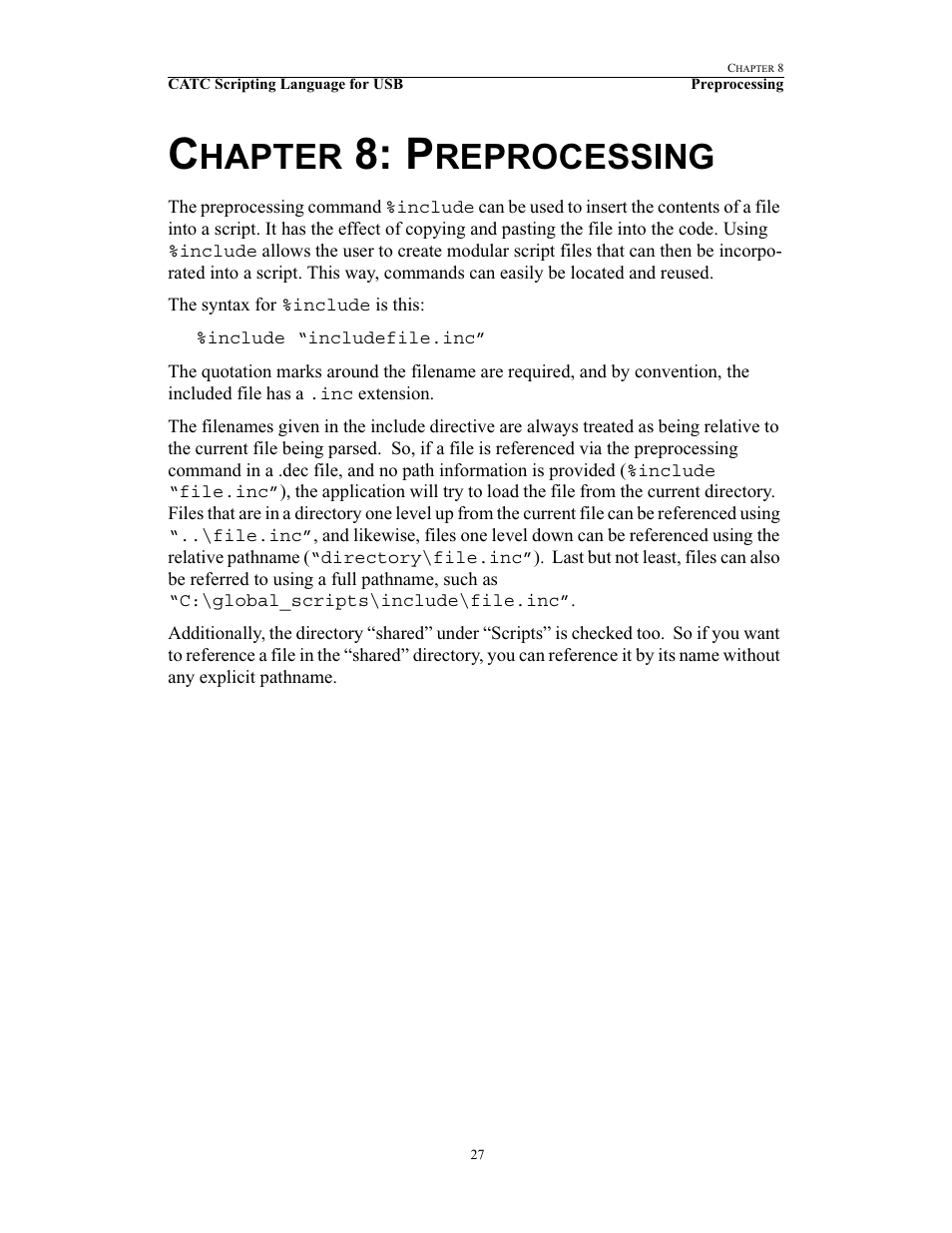 Chapter 8: preprocessing, 8 preprocessing, Hapter | Reprocessing | Teledyne LeCroy USB Script Decode Manual User Manual | Page 33 / 90