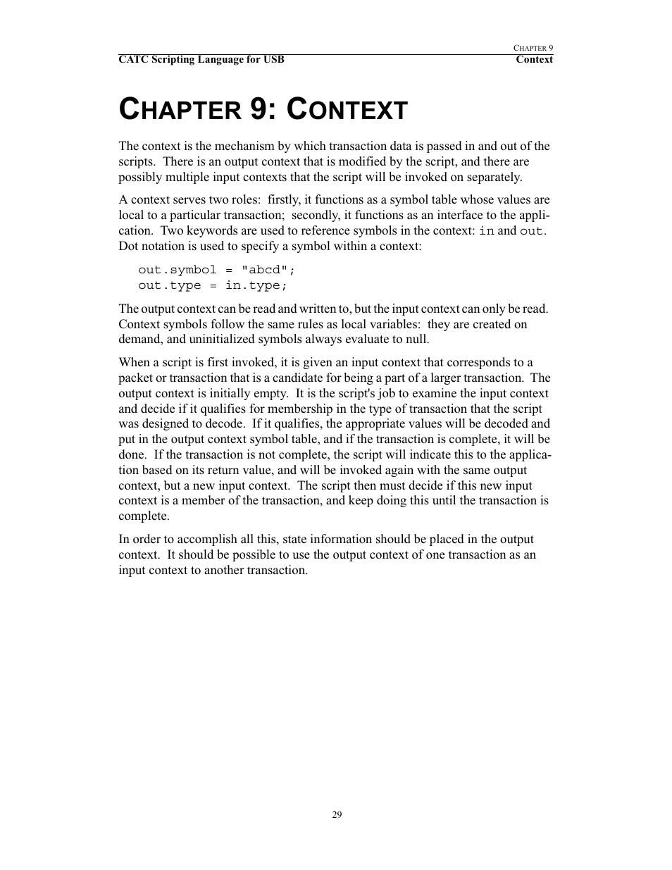 Chapter 9: context, 9 context, Hapter | Ontext | Teledyne LeCroy USB Script Decode Manual User Manual | Page 35 / 90