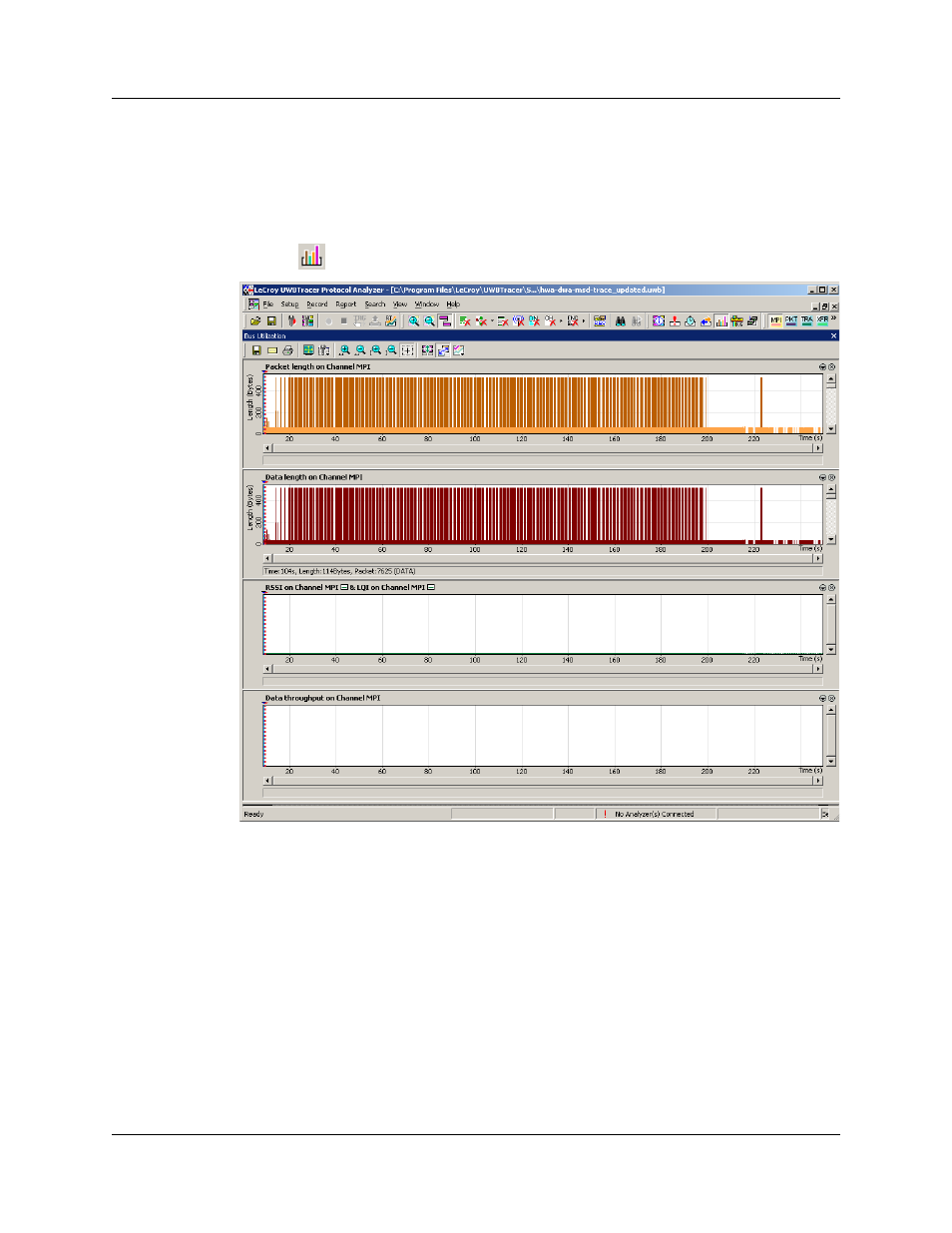 6 bus utilization, Figure 9.26 bus utilization window | Teledyne LeCroy UWBTracer User Manual User Manual | Page 144 / 334