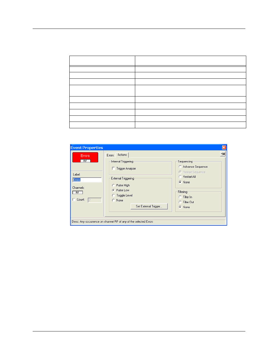 Actions and action properties | Teledyne LeCroy UWBTracer User Manual User Manual | Page 222 / 334