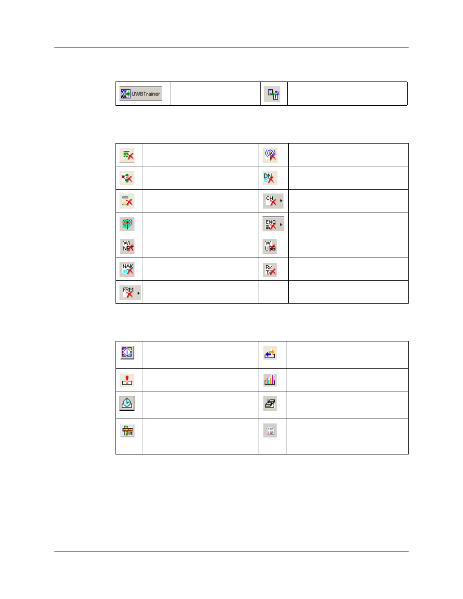 Uwbtrainer buttons, Hide buttons, Reports buttons | Uwbtrainer buttons hide buttons reports buttons, Uwb trainer buttons hide buttons reports buttons | Teledyne LeCroy UWBTracer User Manual User Manual | Page 46 / 334