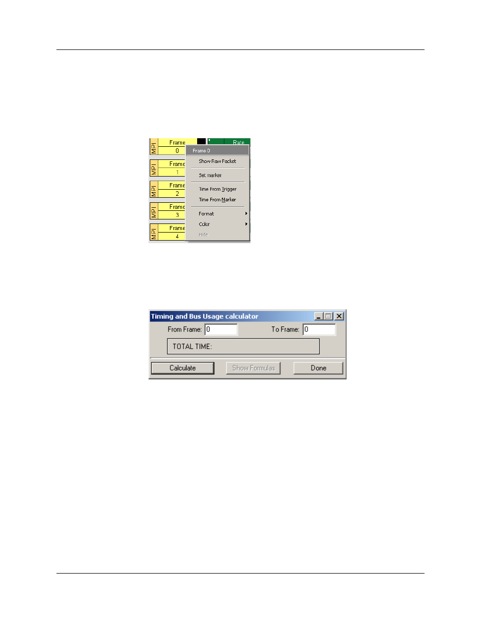 15 timing calculations on markers | Teledyne LeCroy UWBTracer User Manual User Manual | Page 54 / 334