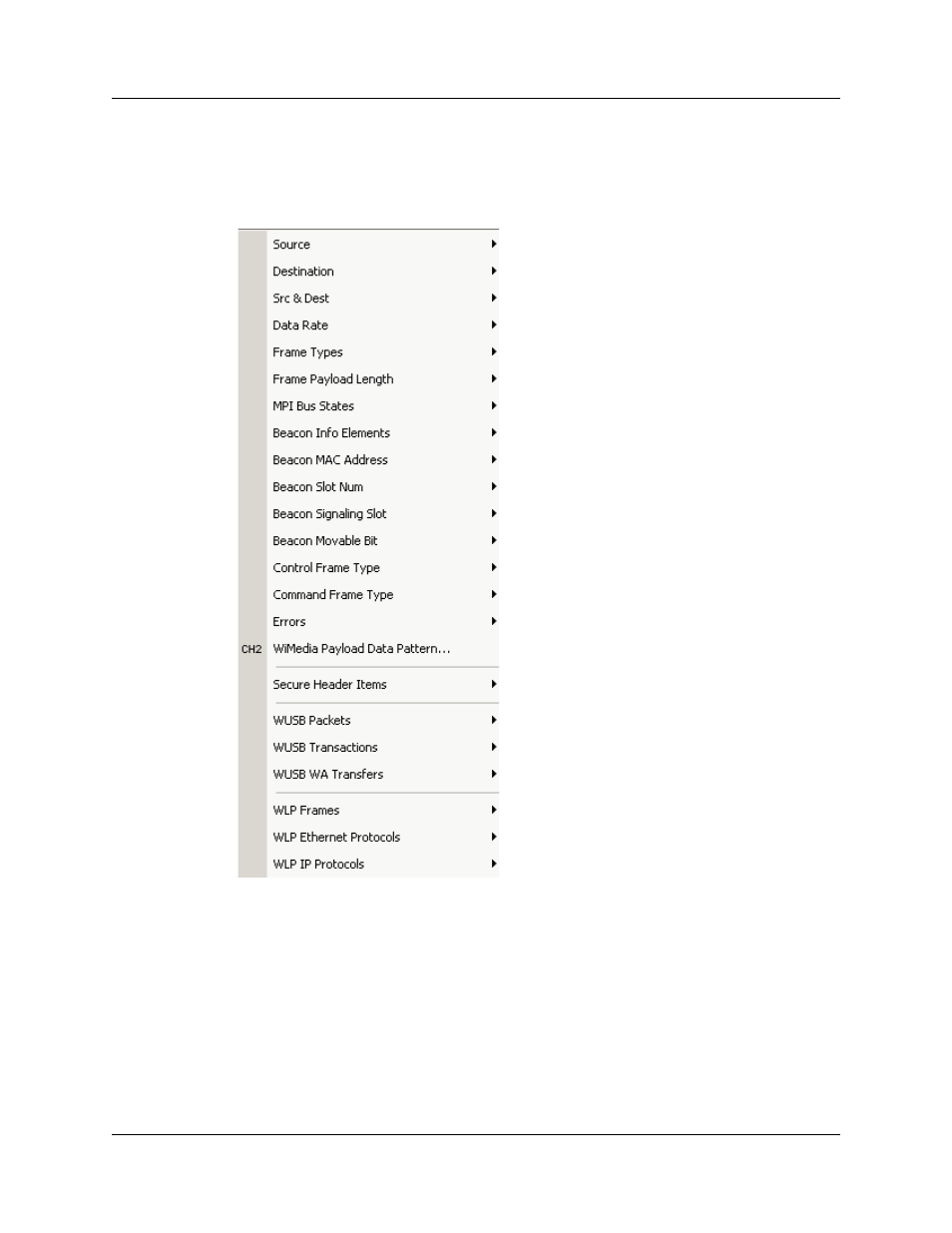 5 go to, Figure 5.4 go to items list | Teledyne LeCroy UWBTracer User Manual User Manual | Page 76 / 334