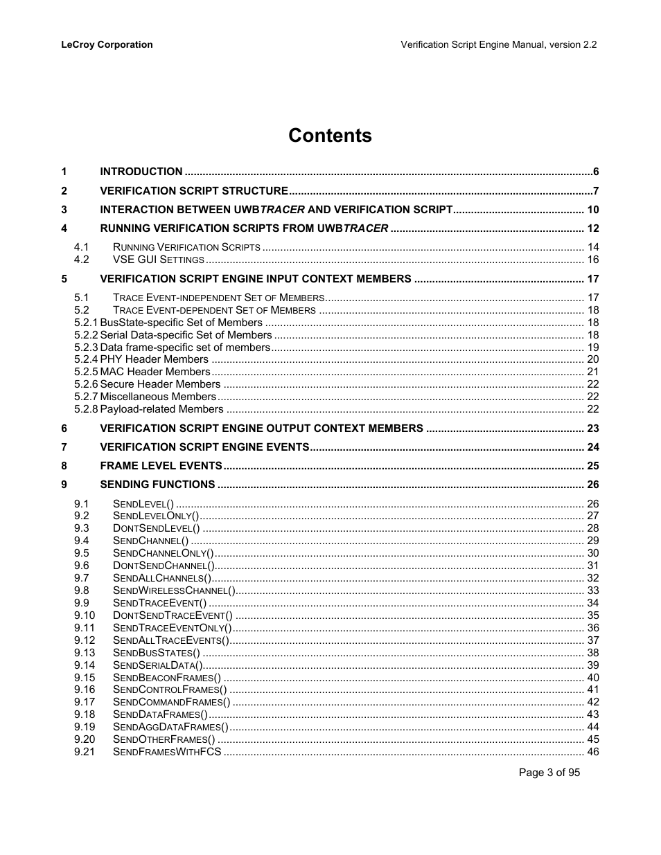 Teledyne LeCroy UWBTracer Verification Script Engine Manual User Manual | Page 3 / 95