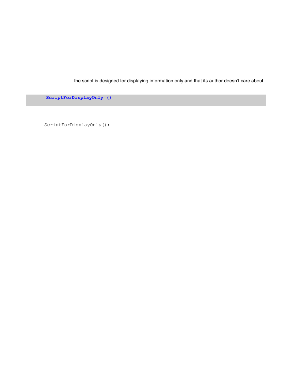 24 miscellaneous functions, 1 scriptfordisplayonly(), Miscellaneous functions | Cript, Isplay | Teledyne LeCroy Verification Script Engine (VSE) Manual User Manual | Page 110 / 115
