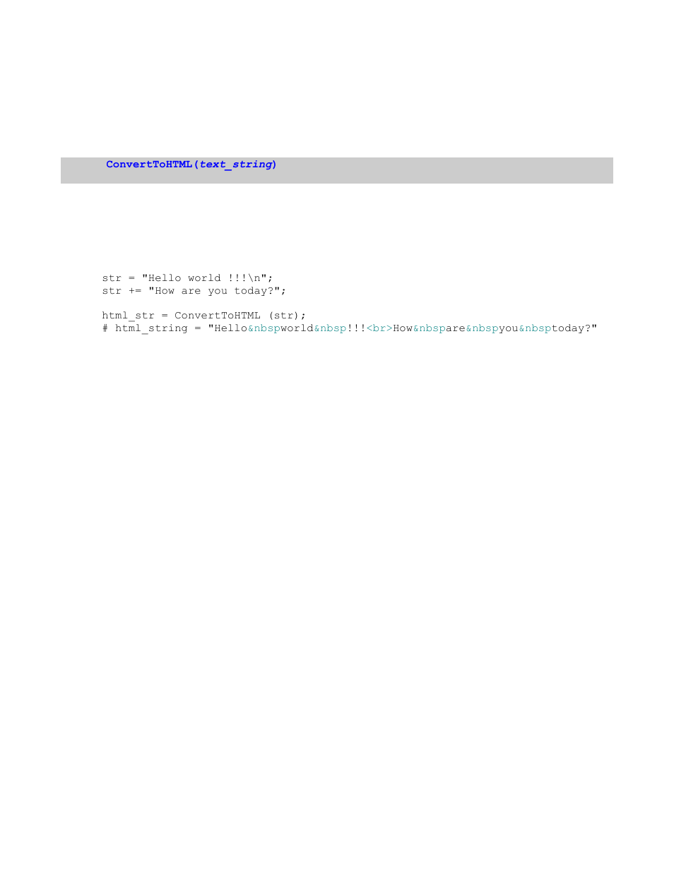 3 converttohtml(), Onvert, Html() | Teledyne LeCroy Verification Script Engine (VSE) Manual User Manual | Page 112 / 115