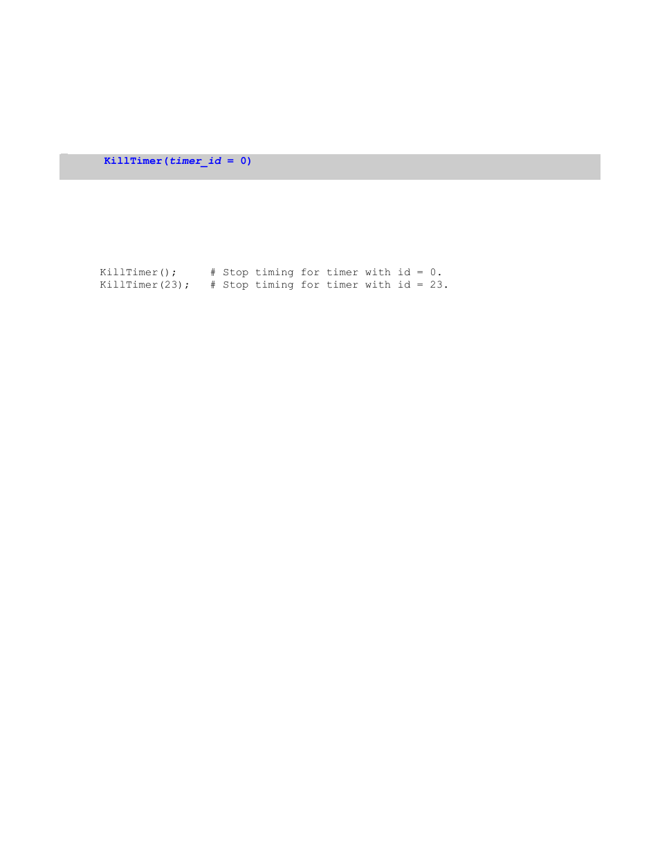 3 killtimer(), Imer | Teledyne LeCroy Verification Script Engine (VSE) Manual User Manual | Page 63 / 115