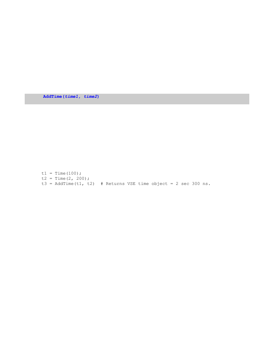 12 time calculation functions, 1 addtime(), Time calculation functions | Teledyne LeCroy Verification Script Engine (VSE) Manual User Manual | Page 66 / 115