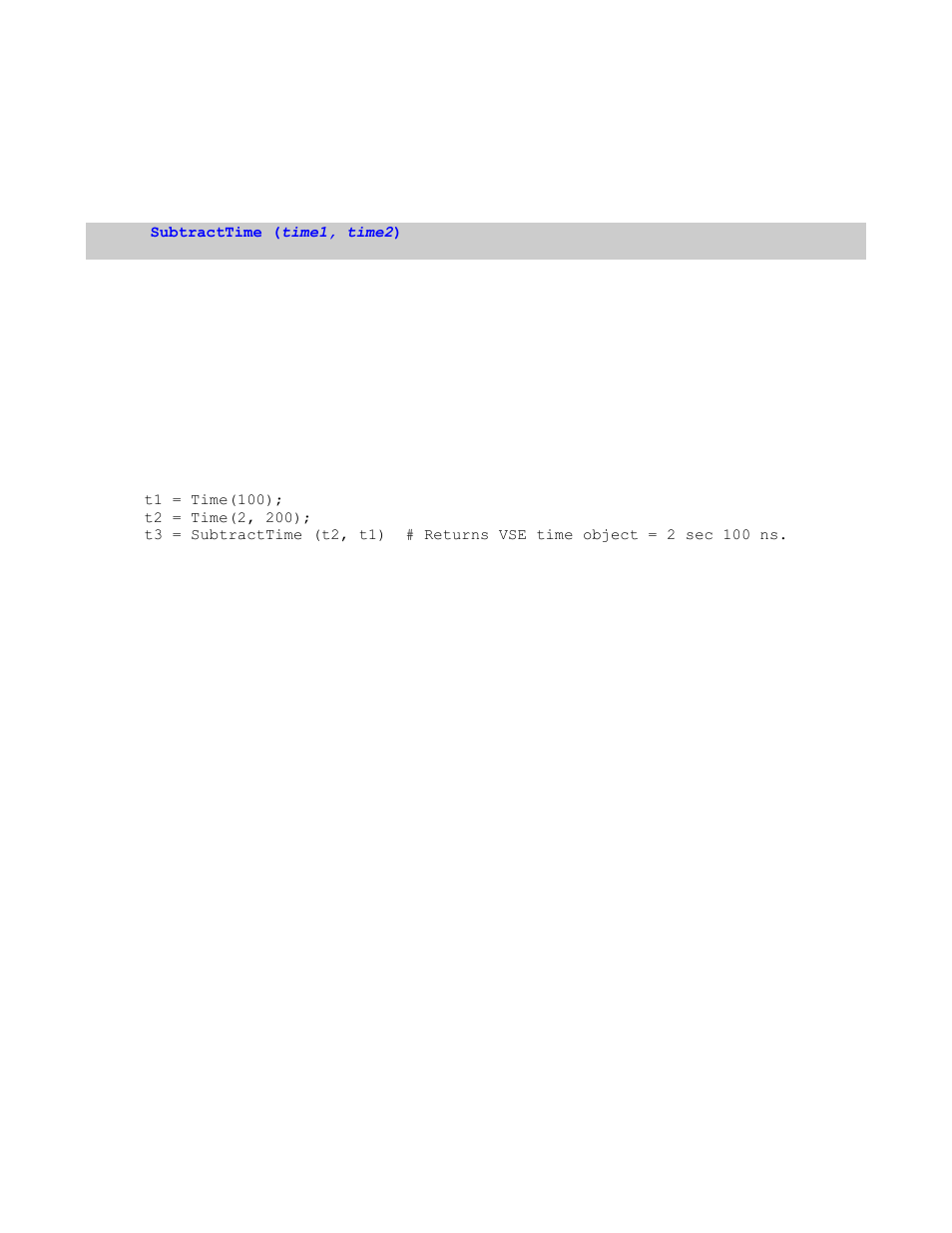 2 subtracttime(), Ubtract | Teledyne LeCroy Verification Script Engine (VSE) Manual User Manual | Page 67 / 115