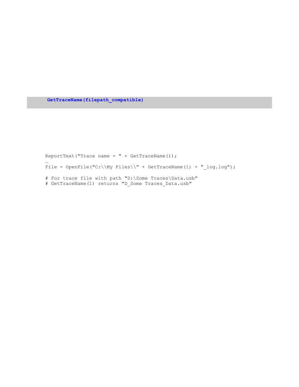 16 information functions, 1 gettracename(), Information functions | Race | Teledyne LeCroy Verification Script Engine (VSE) Manual User Manual | Page 78 / 115
