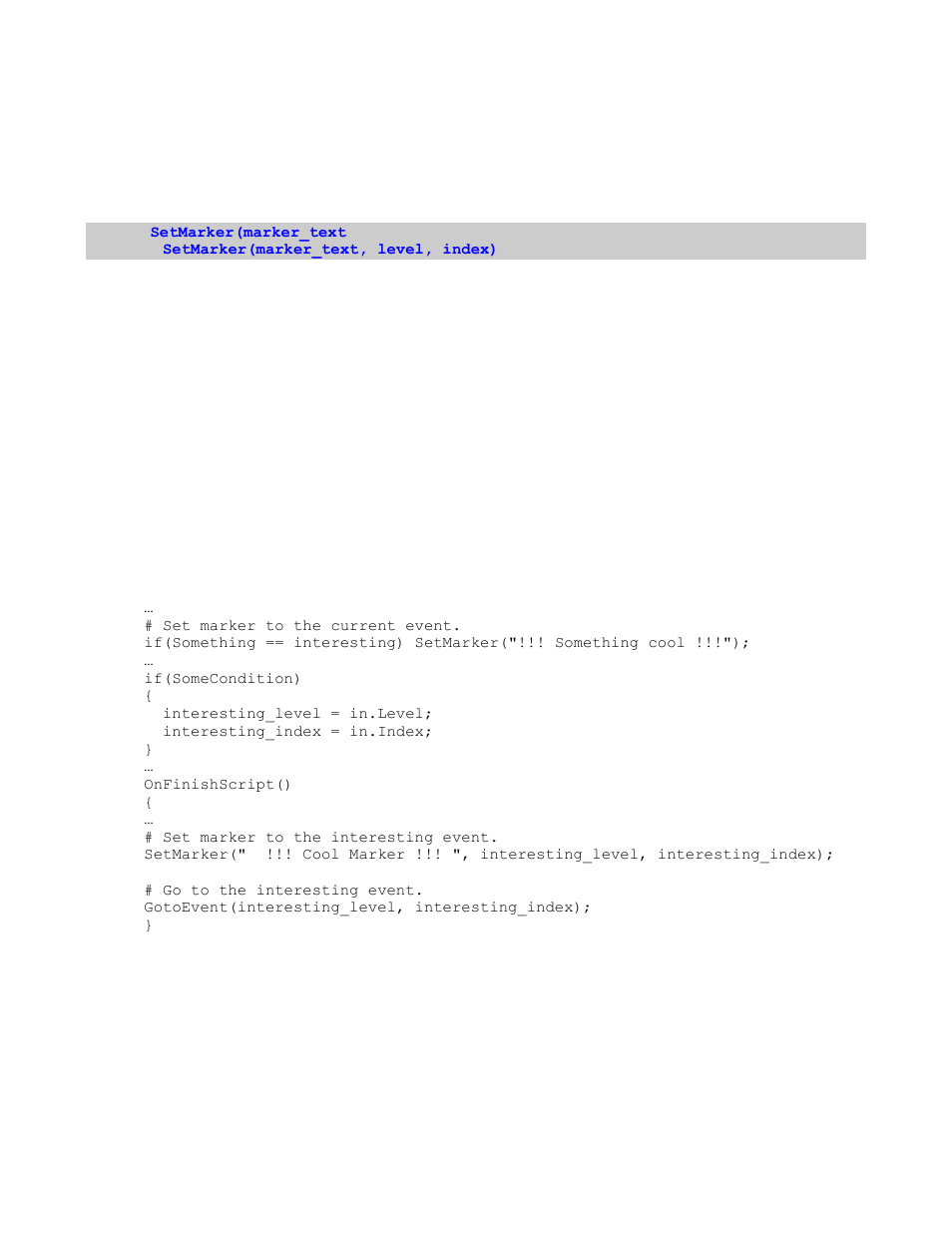 2 setmarker(), Arker | Teledyne LeCroy Verification Script Engine (VSE) Manual User Manual | Page 89 / 115
