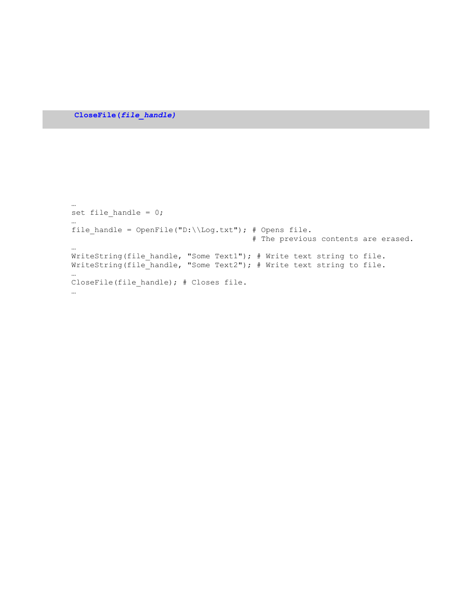 2 closefile(), Lose | Teledyne LeCroy Verification Script Engine (VSE) Manual User Manual | Page 92 / 115