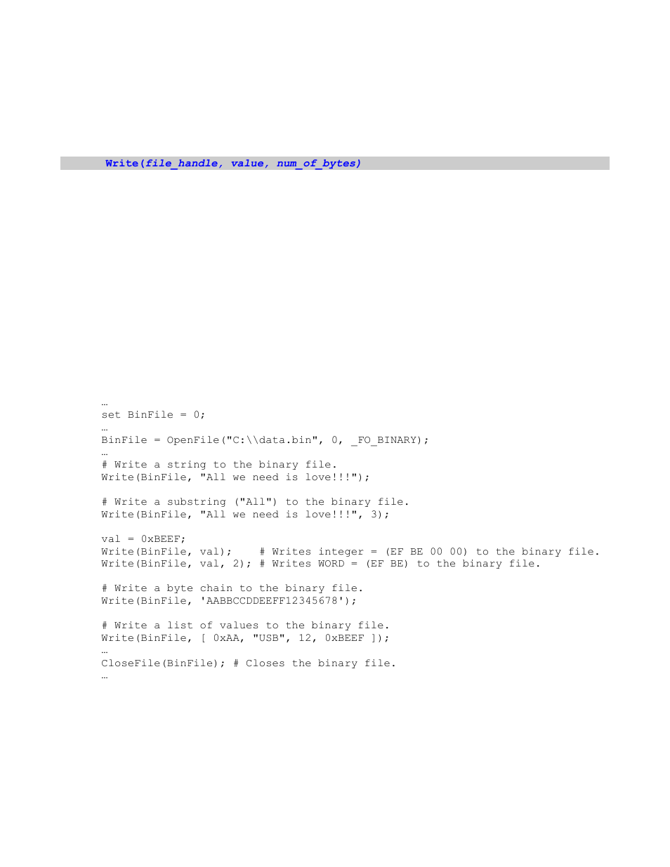 4 write(), Rite | Teledyne LeCroy Verification Script Engine (VSE) Manual User Manual | Page 94 / 115