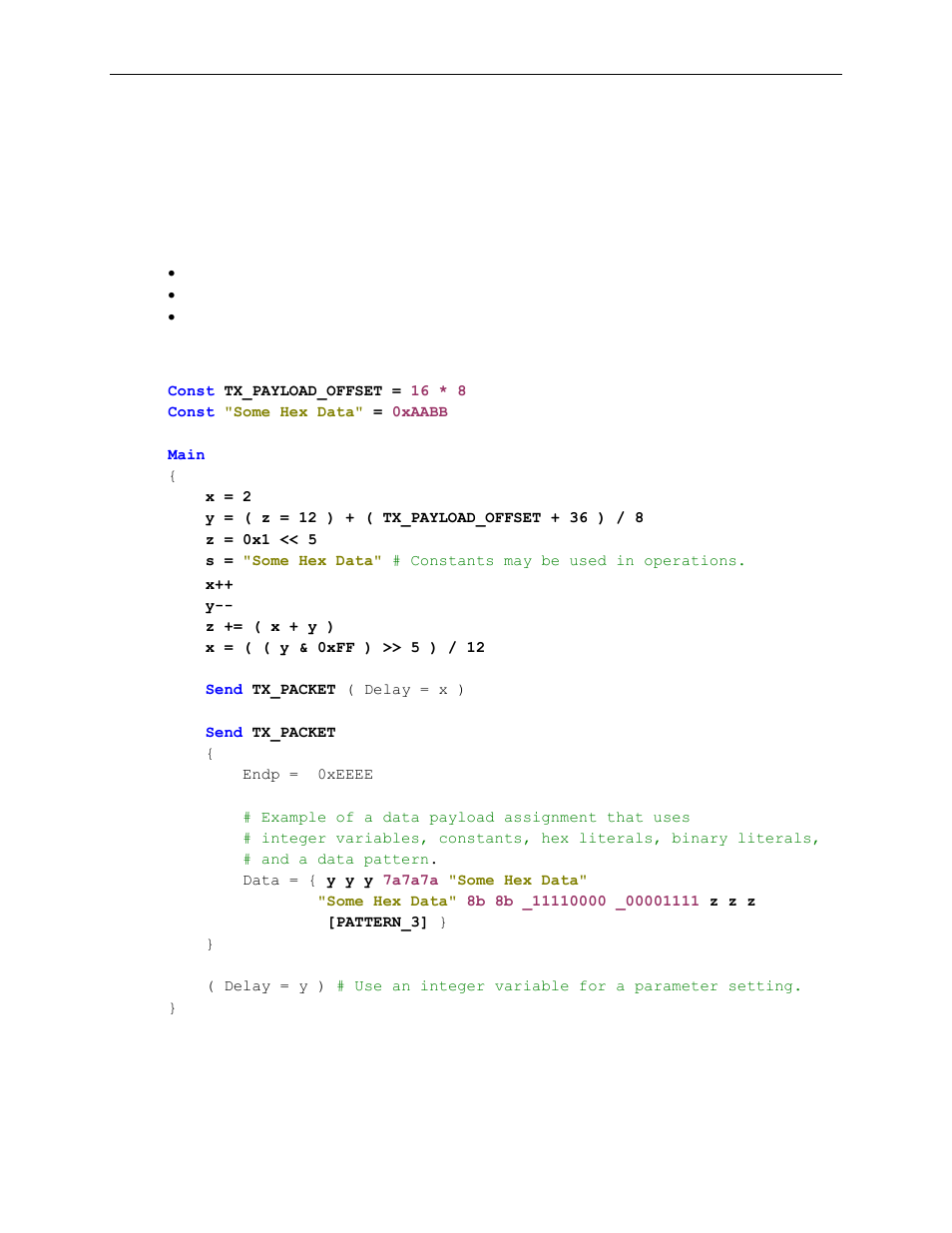 12 preprocessor integer arithmetic, Preprocessor integer arithmetic | Teledyne LeCroy Voyager Exerciser Generation Script Language Manual User Manual | Page 119 / 167