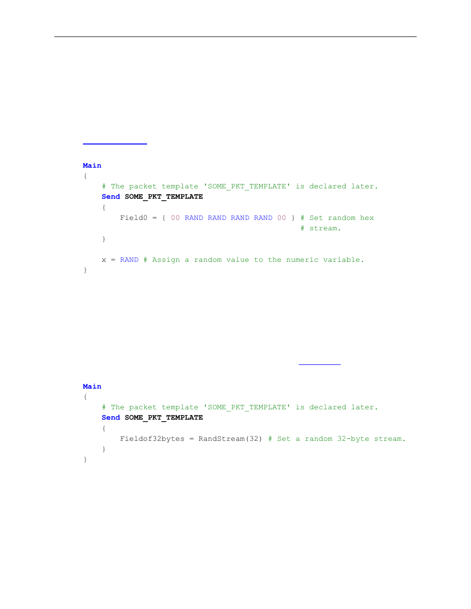16 rand token, 17 randstream( n ) primitive, Rand token | Randstream( n ) primitive, Randstream_p | Teledyne LeCroy Voyager Exerciser Generation Script Language Manual User Manual | Page 123 / 167