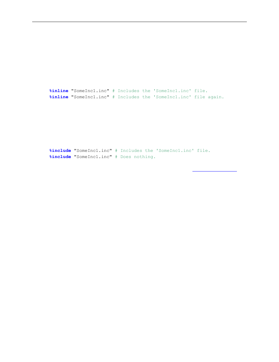 4 file-including directives, 1 inline directive, 2 include directive | File-including directives, Inline directive, Include directive, 4file-including directives | Teledyne LeCroy Voyager Exerciser Generation Script Language Manual User Manual | Page 14 / 167