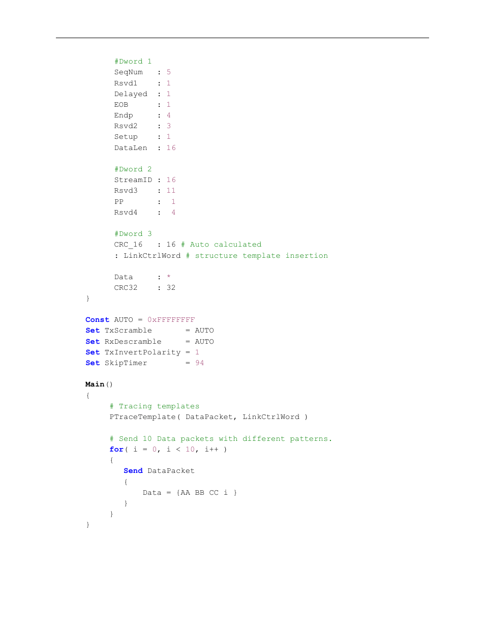 Teledyne LeCroy Voyager Exerciser Generation Script Language Manual User Manual | Page 149 / 167