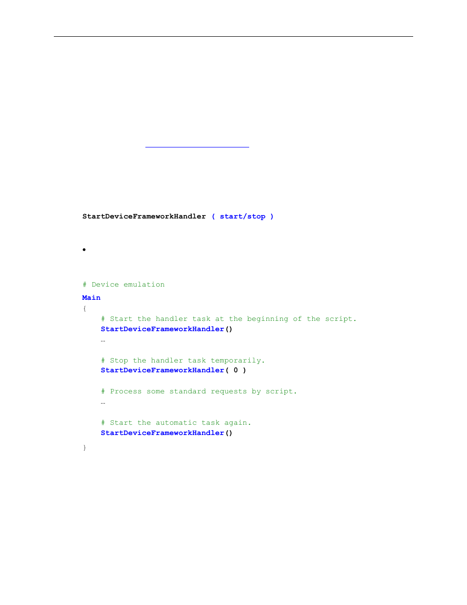 1 startdeviceframeworkhandler instruction, 2 initdevice instruction, Startdeviceframeworkhandler instruction | Initdevice instruction | Teledyne LeCroy Voyager Exerciser Generation Script Language Manual User Manual | Page 71 / 167