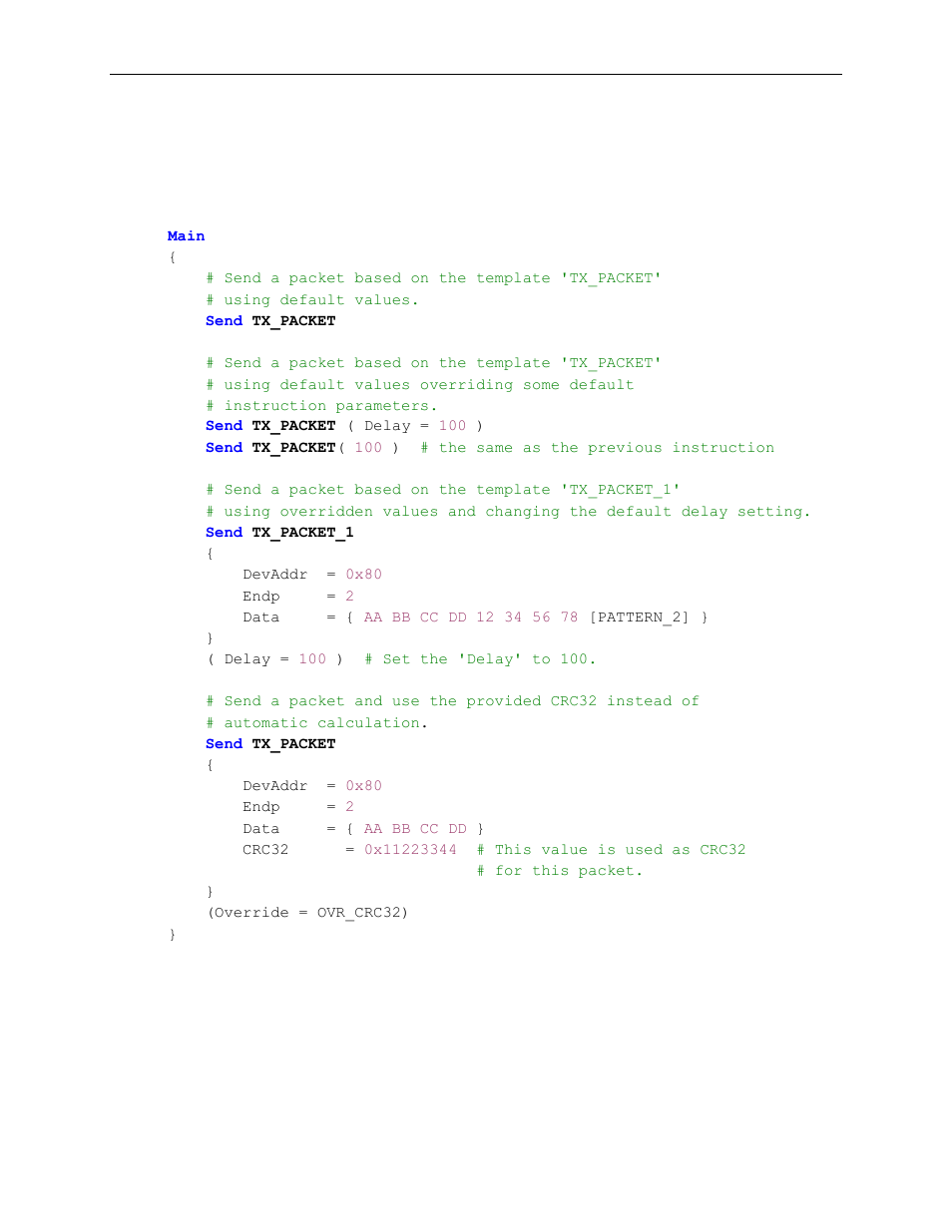 Teledyne LeCroy Voyager Exerciser Generation Script Language Manual User Manual | Page 80 / 167