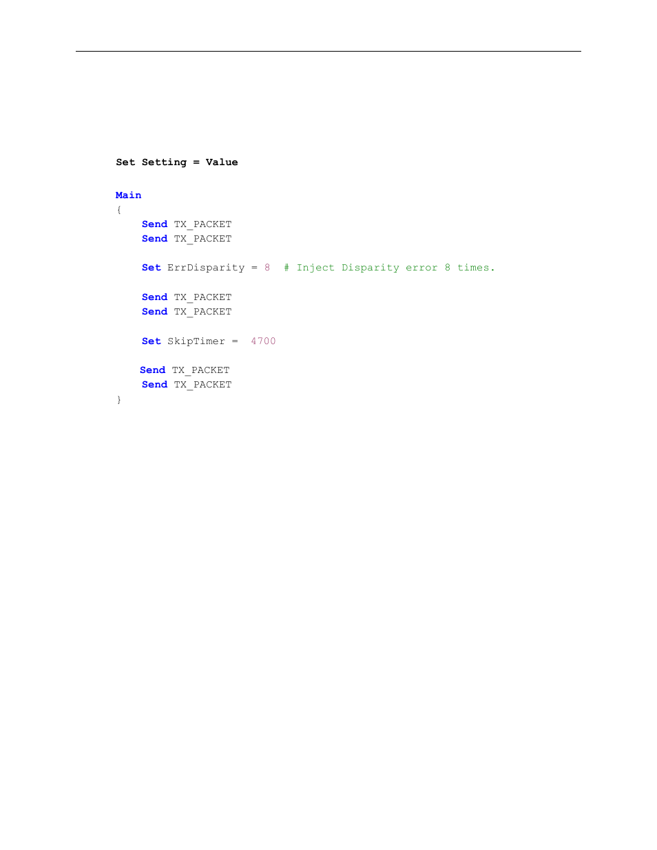 7 changing a generation setting, Changing a generation setting | Teledyne LeCroy Voyager Exerciser Generation Script Language Manual User Manual | Page 82 / 167