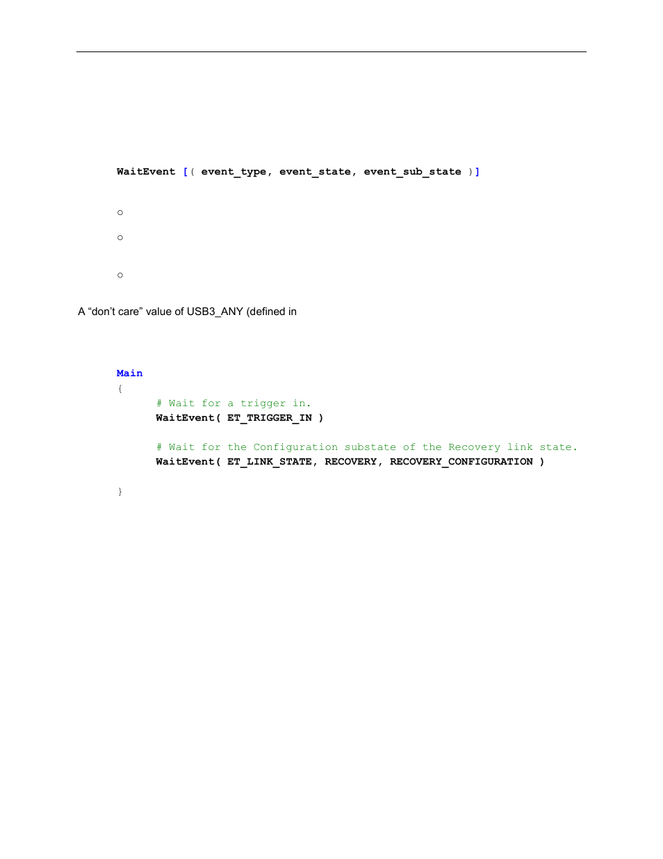 13 wait event instruction, Wait event instruction | Teledyne LeCroy Voyager Exerciser Generation Script Language Manual User Manual | Page 93 / 167