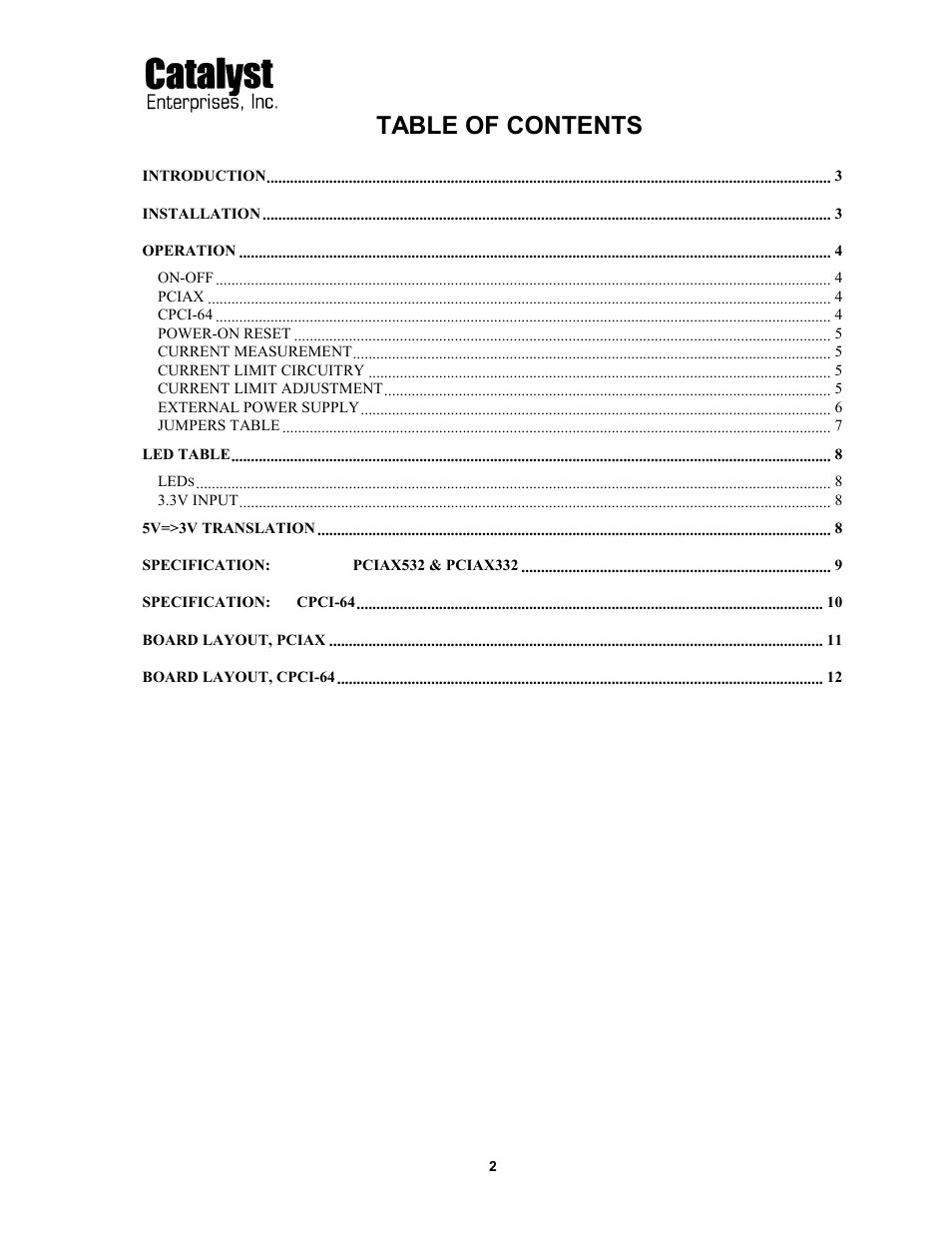 Teledyne LeCroy CPCI64 User Manual | Page 2 / 12
