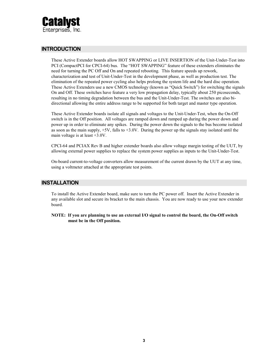 Teledyne LeCroy CPCI64 User Manual | Page 3 / 12