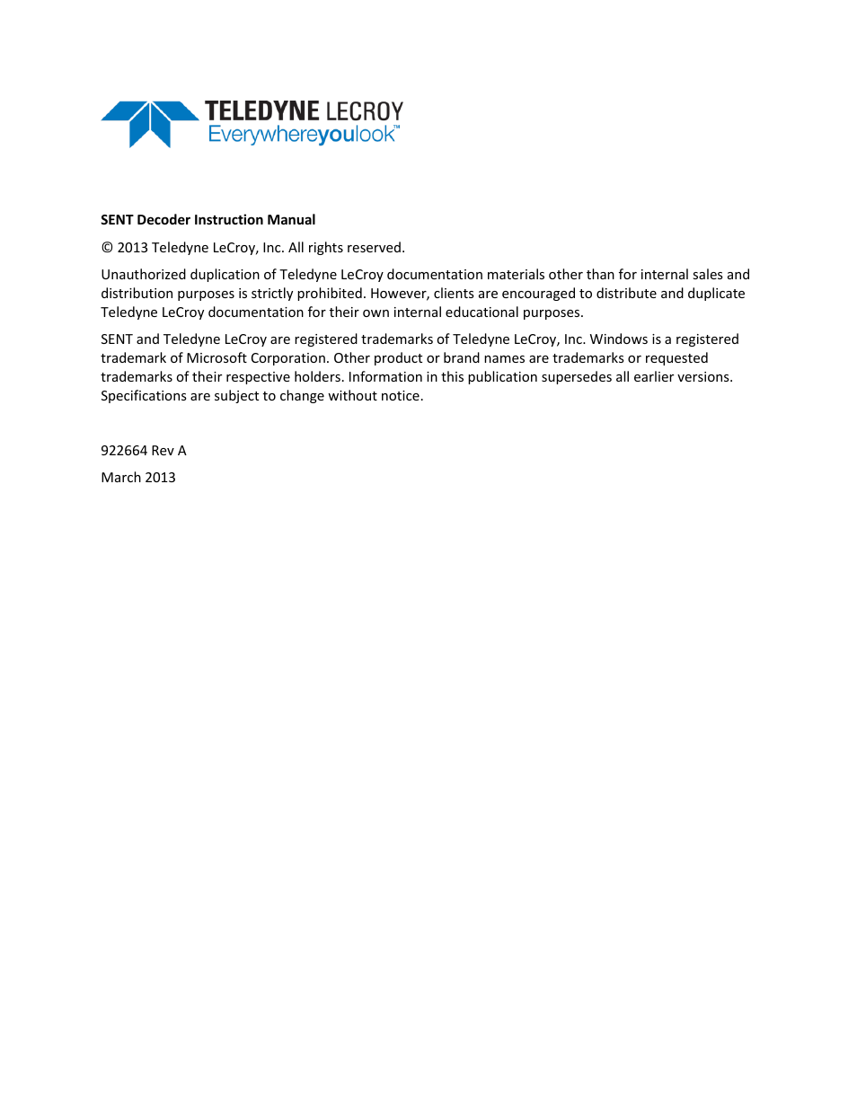 Teledyne LeCroy SENT Decoder User Manual | Page 2 / 16