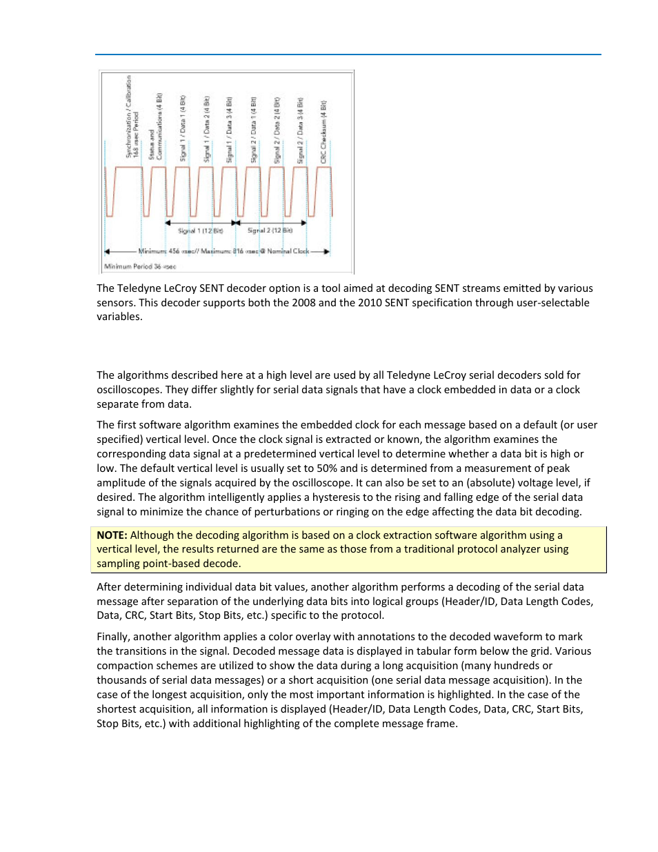 Serial decode technical overview | Teledyne LeCroy SENT Decoder User Manual | Page 5 / 16
