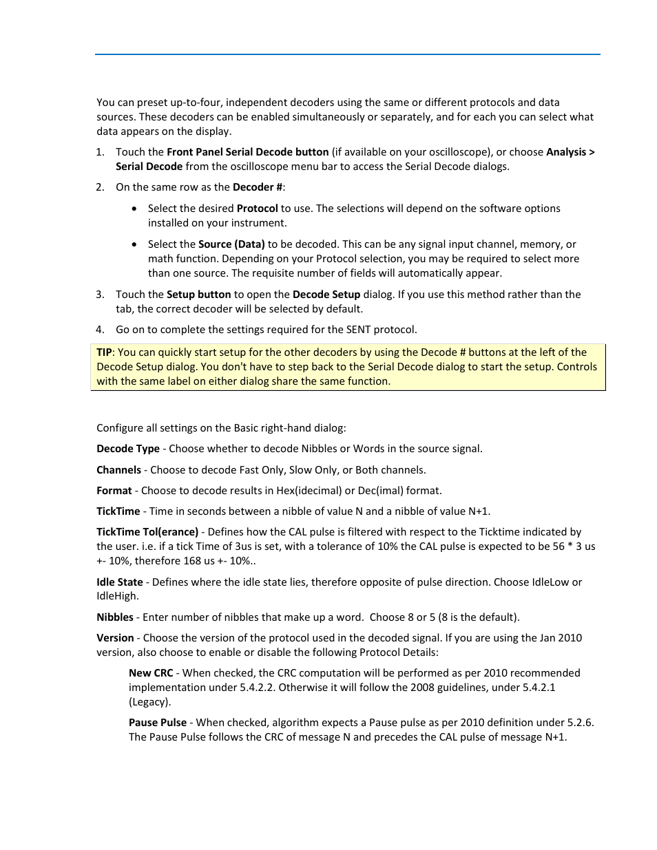 Setting up the decoder | Teledyne LeCroy SENT Decoder User Manual | Page 7 / 16