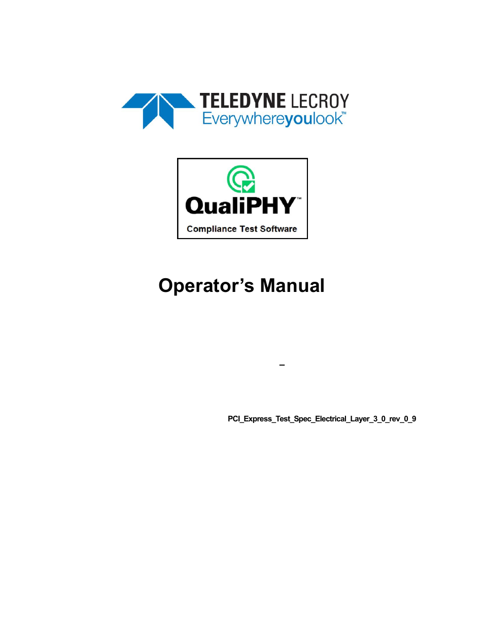 Teledyne LeCroy QPHY-PCIe3-Tx-Rx User Manual | 32 pages