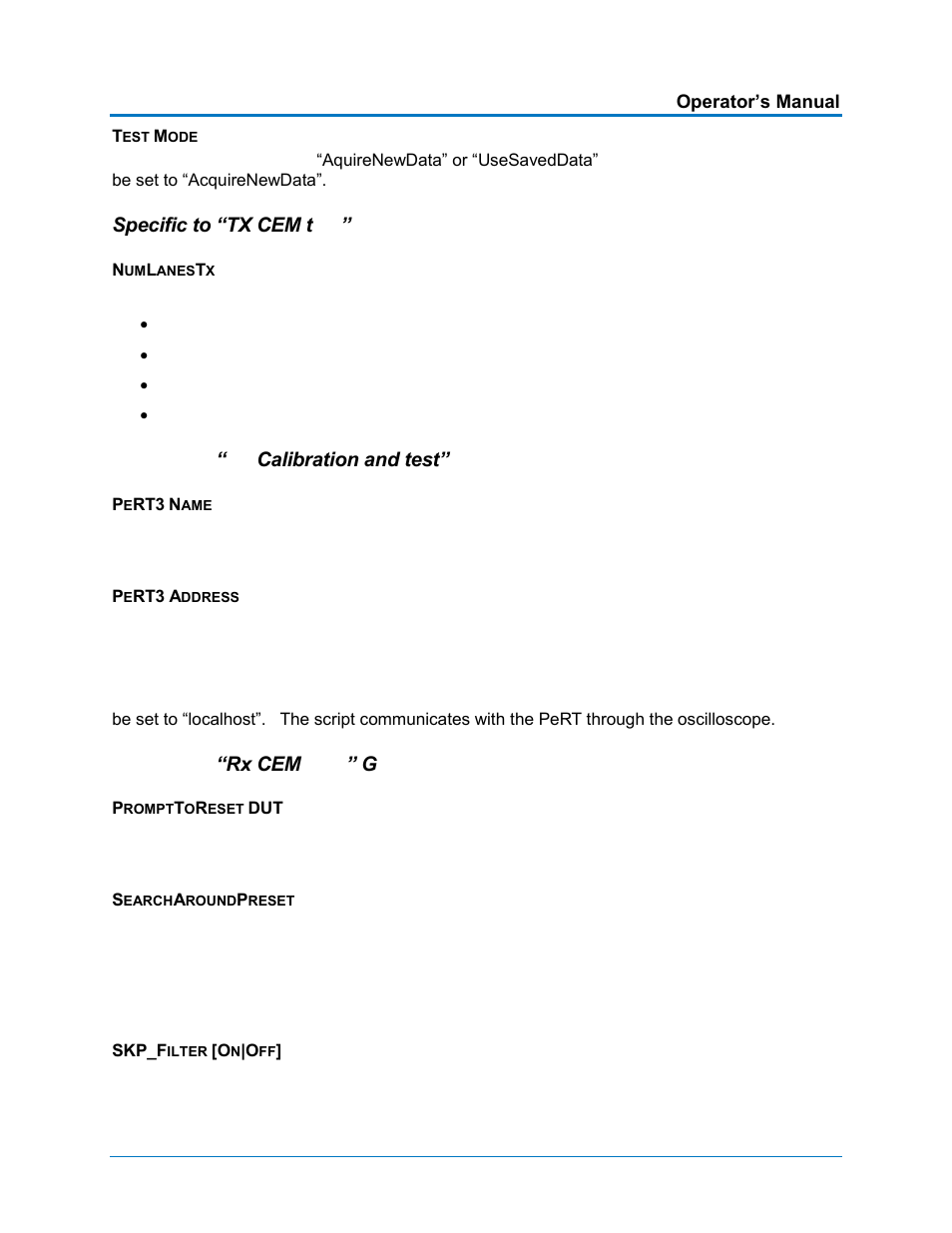 Specific to “tx cem test” group, Specific to “rx calibration and test” group, Specific to “rx cem test” group | Teledyne LeCroy QPHY-PCIe3-Tx-Rx User Manual | Page 25 / 32