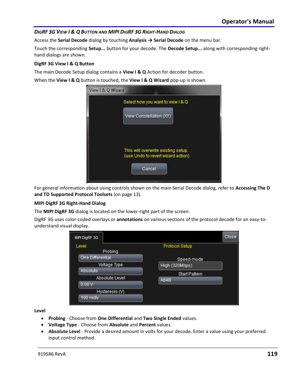 Operator's manual | Teledyne LeCroy Serial Data Debug Solutions User Manual | Page 119 / 204