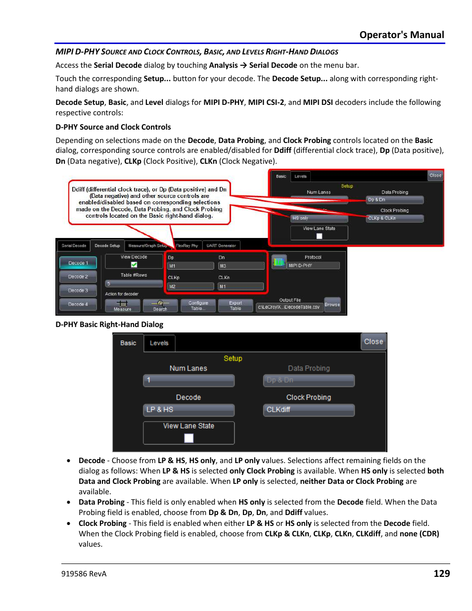 Operator's manual | Teledyne LeCroy Serial Data Debug Solutions User Manual | Page 129 / 204